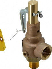 Conbraco - 3/4" Inlet, 1" Outlet, High Pressure Safety Relief Valve - 150 Max psi, Bronze, 1,653 Lb per Hour - Benchmark Tooling