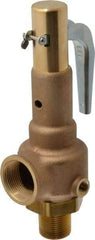 Conbraco - 1" Inlet, 1-1/4" Outlet, High Pressure Safety Relief Valve - 100 Max psi, Bronze, 1,796 Lb per Hour - Benchmark Tooling