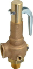 Conbraco - 1" Inlet, 1-1/4" Outlet, High Pressure Safety Relief Valve - 150 Max psi, Bronze, 2,581 Lb per Hour - Benchmark Tooling