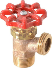 Conbraco - 3/4" Pipe, Bronze, MNPT x GHT End Connection, Boiler Drain Valve - 5/8" Long Shank, Handwheel Handle - Benchmark Tooling