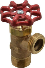 Conbraco - 3/4" Pipe, Bronze, MNPT x GHT End Connection, Boiler Drain Valve - 15/16" Long Shank, Handwheel Handle - Benchmark Tooling