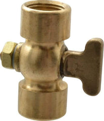 Conbraco - 3/8" Pipe, Tee Handle, FNPT x FNPT End Connection, Air Cock - 200 Max psi, Brass - Benchmark Tooling