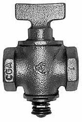 Conbraco - 3/8" Pipe, Tee Head Wrench Operated Gas Cock - Bronze - Benchmark Tooling