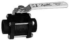 Apollo - 1-1/4" Pipe, Full Port, Carbon Steel Standard Ball Valve - 3 Piece, Inline - One Way Flow, Socket Weld x Socket Weld Ends, Lever Handle, 1,000 WOG, 150 WSP - Benchmark Tooling