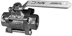 Apollo - 1-1/4" Pipe, Full Port, Bronze Standard Ball Valve - 3 Piece, Inline - One Way Flow, FNPT x FNPT Ends, Lever Handle, 600 WOG, 150 WSP - Benchmark Tooling