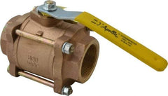 Apollo - 2" Pipe, Full Port, Bronze Standard Ball Valve - 3 Piece, Inline - One Way Flow, FNPT x FNPT Ends, Lever Handle, 600 WOG, 150 WSP - Benchmark Tooling