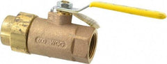 Apollo - 1" Pipe, Bronze Single Union Ends Ball Valve - Inline - One Way Flow, FNPT x FNPT Ends, Lever Handle, 600 WOG, 150 WSP - Benchmark Tooling