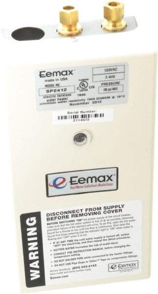 Eemax - 120 Volt Electric Water Heater - 2.4 KW, 20 Amp, 10 Wire Gauge - Benchmark Tooling