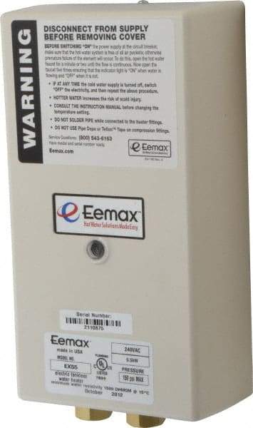 Eemax - 240 Volt Electric Water Heater - 5.5 KW, 23 Amp, 10 Wire Gauge - Benchmark Tooling