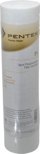 Pentair - 2-3/8" OD, 1µ, Polypropylene Spun Bonded Cartridge Filter - 9-7/8" Long, Reduces Sediments - Benchmark Tooling