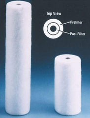 Value Collection - 4-5/16" OD, 1µ, Polypropylene Melt Blown-Thermal Bonded Cartridge Filter - 20" Long, Reduces Sediments - Benchmark Tooling