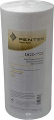 Pentair - 4-1/2" OD, 75/25µ, Polypropylene Dual Gradient Cartridge Filter - 9-3/4" Long, Reduces Sediments - Benchmark Tooling