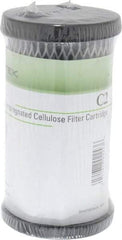 Pentair - 2-1/2" OD, 5µ, Carbon Impregnated Cellulose Pleated-Dual Purpose-Powder Activated Cartridge Filter - 4-7/8" Long, Reduces Tastes, Odors & Sediments - Benchmark Tooling