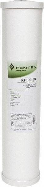 Pentair - 4-1/2" OD, 25µ, Granular Activated Carbon Radial Flow Cartridge Filter - 20" Long, Reduces Tastes, Odors & Sediments - Benchmark Tooling