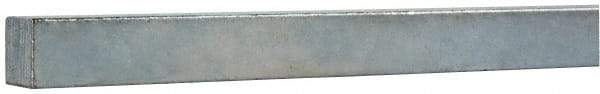 Made in USA - 12" Long x 3/8" High x 3/8" Wide, Zinc-Plated Key Stock - Low Carbon Steel - Benchmark Tooling