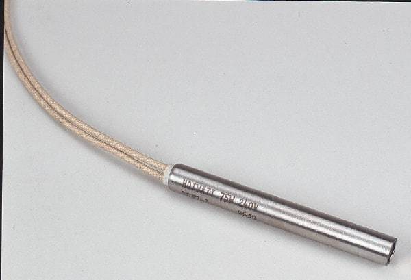 Hotwatt - 240 Volt, 1/2" Diam, 1000 Watt, Low Density Cartridge Heater - 12" Long, 55 Watts per Sq In - Benchmark Tooling