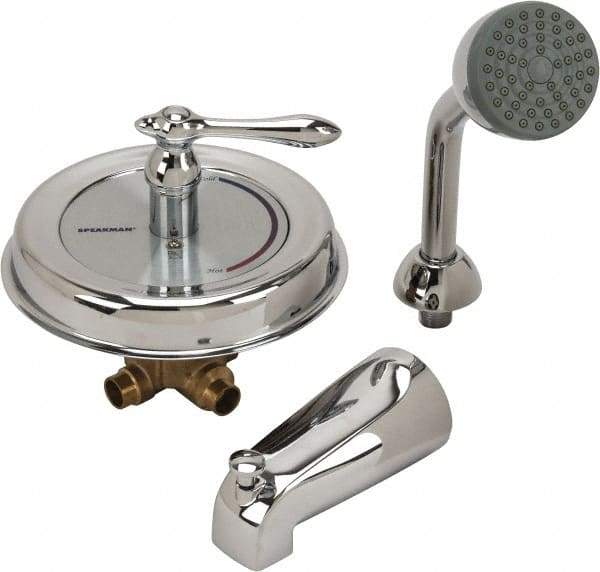 Speakman - Concealed, One Handle, Brass, Valve, Shower Head and Tub Faucet - Lever Handle, Steel Handle - Benchmark Tooling