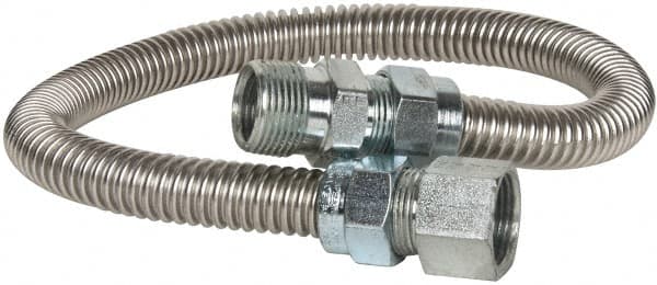 Dormont - 3/4" Inlet, 3/4" Outlet FIP x MIP Gas Connector - 24" Long, 1/2" Hose ID - Benchmark Tooling