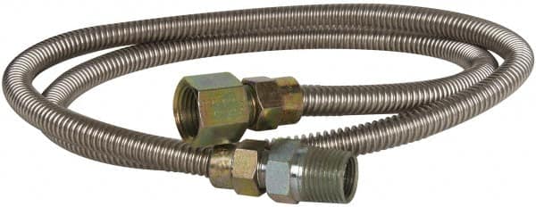 Dormont - 1/2" Inlet, 1/2" Outlet FIP x MIP Gas Connector - 48" Long, 1/4" Hose ID - Benchmark Tooling