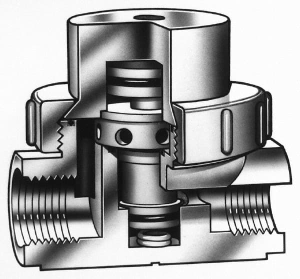 Simtech - 2" MPT Air Operated Valve - 125 Max psi, PVC/EPDM Material - Benchmark Tooling