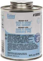 Oatey - 16 oz Medium Bodied Cement - Blue, Use with PVC up to 6" Diam - Benchmark Tooling