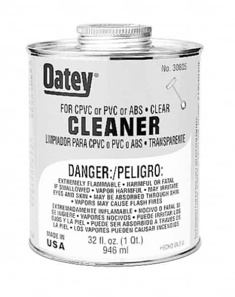 Oatey - 1 Gal All-Purpose Cleaner - Clear, Use with ABS, PVC & CPVC For All Diameters - Benchmark Tooling