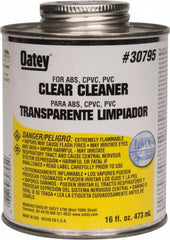 Oatey - 16 oz All-Purpose Cleaner - Clear, Use with ABS, PVC & CPVC For All Diameters - Benchmark Tooling