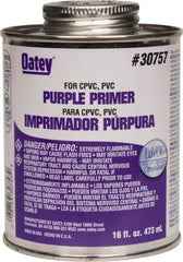 Oatey - 16 oz All Purpose Primer/Cleaner - Purple, Use with PVC & CPVC - Benchmark Tooling