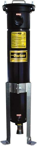 Parker - 2 Inch, Carbon Steel, Bag Filter Housing - FNPT End Connection, 160 GPM Max Flow - Benchmark Tooling