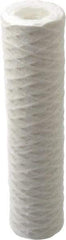 Parker - 2-1/2" OD, 1µ, Cotton String-Wound Cartridge Filter - 10" Long - Benchmark Tooling