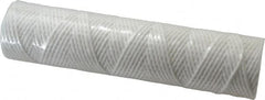 Parker - 2-1/2" OD, 10µ, Cotton String-Wound Cartridge Filter - 10" Long - Benchmark Tooling