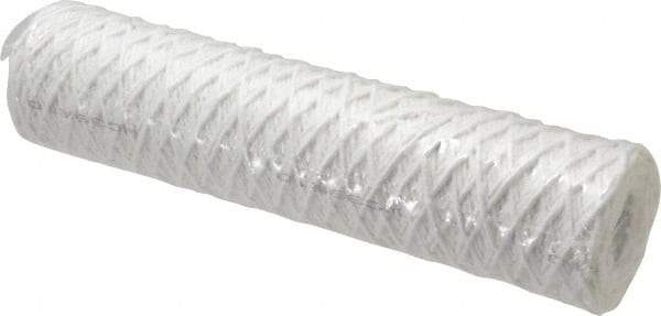 Parker - 2-1/2" OD, 1µ, Acetate Cotton String-Wound Cartridge Filter - 10" Long - Benchmark Tooling