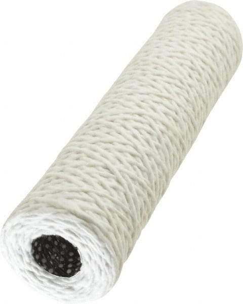 Parker - 2-1/2" OD, 5µ, Acetate Cotton String-Wound Cartridge Filter - 10" Long - Benchmark Tooling