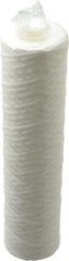 Parker - 2-1/2" OD, 5µ, Polypropylene Cotton String-Wound Cartridge Filter - 10" Long - Benchmark Tooling