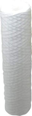 Parker - 2-1/2" OD, 50µ, Polypropylene Cotton String-Wound Cartridge Filter - 10" Long - Benchmark Tooling