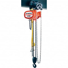 CM - 4,000 Lb Load Limit, 10' Max Height Air Chain Hoist - Benchmark Tooling