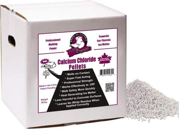 Bare Ground Solutions - 40 Lb Box Calcium Chloride Pellets - Effective to -20°F - Benchmark Tooling