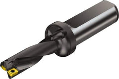 Sandvik Coromant - 1.6" Max Drill Depth, 3xD, 1/2" Diam, Indexable Insert Drill - 2 Inserts, 3/4" Shank Diam, Straight Shank - Benchmark Tooling