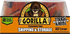 Gorilla Tape - 2-7/8" x 30 Yd Clear Acrylic Adhesive Packaging Tape - BOPP Film Backing, 3.4 mil Thick, 44 Lb Tensile Strength - Benchmark Tooling