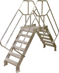 Cotterman - 95" 7 Step Crossover Bridge - Crossover, 500 Lb Capacity, 40" Base Width x 32" Base Depth, Grip Strut - Benchmark Tooling