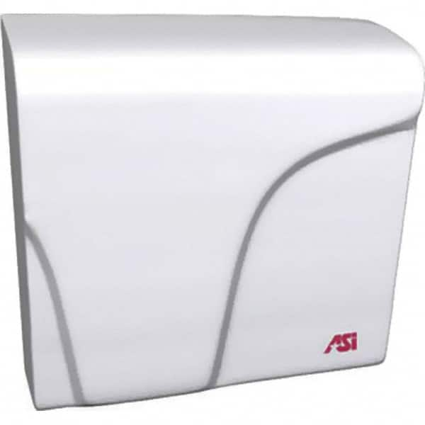 ASI-American Specialties, Inc. - 1800 Watt White Finish Electric Hand Dryer - 115-240 Volts, 15 Amps, 11-3/8" Wide x 11-7/32" High x 3-7/8" Deep - Benchmark Tooling