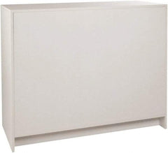 ECONOCO - 3 Shelf, Closed Shelving Wrap Counter - 20 Inch Wide x 20 Inch Deep x 38 Inch High, White - Benchmark Tooling