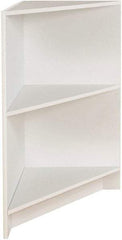 ECONOCO - 1 Shelf, Closed Shelving Corner Block - 20 Inch Wide x 20 Inch Deep x 38 Inch High, White - Benchmark Tooling