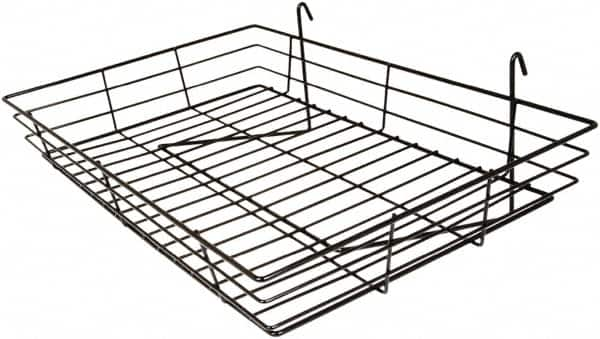 ECONOCO - 4-1/2 High, Open Shelving Accessory/Component - Semi-Gloss Finish, 24" Long, Use with Wire Grid Panels - Benchmark Tooling