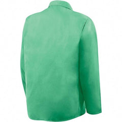 Steiner - Size XS Welding, Flame Resistant/Retardant Jacket - Green, Cotton, Snaps Closure - Benchmark Tooling
