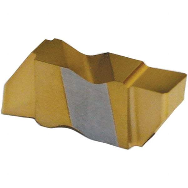 Tool-Flo - 2047FLGP Grade GP3, 1.19mm Cutting Width Carbide Grooving Insert - Left Hand, TiN Finish - Benchmark Tooling