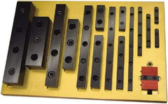 Mitee-Bite - 150mm Long x 24mm Wide x 18mm High, 4 Hole Locating & Positioning Rails - M10, Low Carbon Steel - Benchmark Tooling