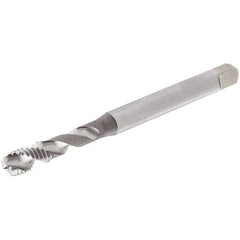Iscar - M2.5x0.45 Metric Coarse 3 Flute 6H Plug Spiral Flute Tap - Cobalt, TiN Finish, 50mm OAL, Right Hand Flute, Right Hand Thread, Series TPG M - Exact Industrial Supply