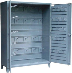 Strong Hold - Locking Storage Cabinet - Steel, 72" Wide x 24" Deep x 78" High, Dark Gray - Benchmark Tooling