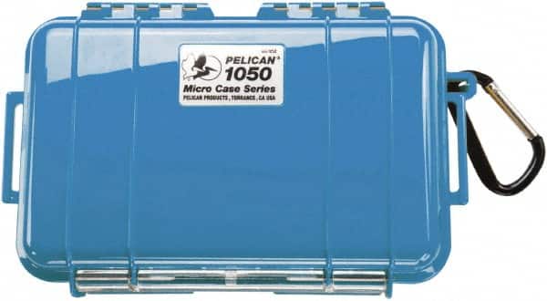 Pelican Products, Inc. - 5-1/16" Wide x 3-1/8" High, Clamshell Hard Case - Blue, Polycarbonate - Benchmark Tooling